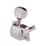 Maxbell Silver 3L3R Semiclosed Guitar Tuning Pegs Tuners for Acoustic Electric Guitar Parts