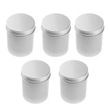 Maxbell 5 Packs 80ml Round Aluminum Metal Tin Cans Screw Top Empty Slip Slide Containers Bulk Storage Organization for Lip Balm,Crafts,Cosmetic,Candles