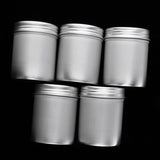 Maxbell 5 Packs 80ml Round Aluminum Metal Tin Cans Screw Top Empty Slip Slide Containers Bulk Storage Organization for Lip Balm,Crafts,Cosmetic,Candles