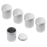 Maxbell 5 Packs 80ml Round Aluminum Metal Tin Cans Screw Top Empty Slip Slide Containers Bulk Storage Organization for Lip Balm,Crafts,Cosmetic,Candles