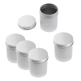 Maxbell 5 Packs 80ml Round Aluminum Metal Tin Cans Screw Top Empty Slip Slide Containers Bulk Storage Organization for Lip Balm,Crafts,Cosmetic,Candles