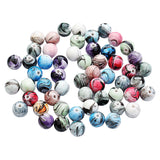 Maxbell 100 Piece 6mm Mixed Wash Painting Resin Loose Beads for Jewelry Making Beading