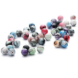 Maxbell 100 Piece 6mm Mixed Wash Painting Resin Loose Beads for Jewelry Making Beading