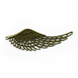 Maxbell 6 PCS Antique Bronze Large Hollow Filigree Angel Wing Necklace Pendant Handmade Crafts