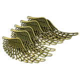 Maxbell 6 PCS Antique Bronze Large Hollow Filigree Angel Wing Necklace Pendant Handmade Crafts