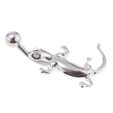 Maxbell 3 Pcs Fancy Crystal Enamel Gecko Snake Animal 14G Dangle Navel Belly Button Ring