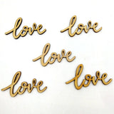Maxbell 36 Pieces Natural Unfinished Wood Love Shape Embellishment for Art DIY Crafts Scrapbooking