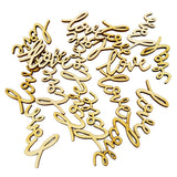 Maxbell 36 Pieces Natural Unfinished Wood Love Shape Embellishment for Art DIY Crafts Scrapbooking