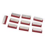 Maxbell 10 X Press-Fit Ground Jumpers,DIN Rail Mounted Terminal Blocks, 10 Pole 32A