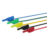 Maxbell 5Pcs 5 Colours 1M 4mm Banana to Banana Plug Soft Silicone Test Cable Lead for Multimeter