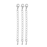 Maxbell 20 Pieces 70mm Necklace Extension Chain with Lobster Clasps for DIY Jewelry Making Gold & White K