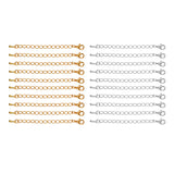 Maxbell 20 Pieces 70mm Necklace Extension Chain with Lobster Clasps for DIY Jewelry Making Gold & White K