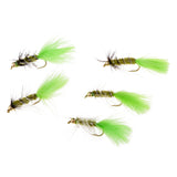 Maxbell 5pcs Green Brass Bead Head Streamers Fly Fishing Flies Saltwater Fly Trout Fishing Lure Baits