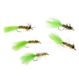 Maxbell 5pcs Green Brass Bead Head Streamers Fly Fishing Flies Saltwater Fly Trout Fishing Lure Baits