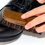 Maxbell Professional Practical HorseHair Shoes Shine Polish Buffing Brush Wooden