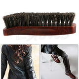 Maxbell Professional Practical HorseHair Shoes Shine Polish Buffing Brush Wooden