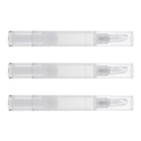 Maxbell 5ml Transparent Twist Pens Empty Lip Gloss Pen, Silicone Brush Tip, Cosmetic Ance Oil Container Concealer Liquid Tube, Pack of 3