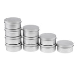 Maxbell 10pcs 150ml Empty Cosmetic Pots Lip Balm Container Jar Small Powder Silver Aluminum Tins with Screw Lid