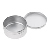 Maxbell 10pcs 150ml Empty Cosmetic Pots Lip Balm Container Jar Small Powder Silver Aluminum Tins with Screw Lid