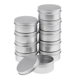 Maxbell 10pcs 150ml Empty Cosmetic Pots Lip Balm Container Jar Small Powder Silver Aluminum Tins with Screw Lid