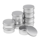 Maxbell 10pcs 150ml Empty Cosmetic Pots Lip Balm Container Jar Small Powder Silver Aluminum Tins with Screw Lid