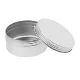 Maxbell 10pcs 150ml Empty Cosmetic Pots Lip Balm Container Jar Small Powder Silver Aluminum Tins with Screw Lid