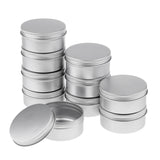 Maxbell 10pcs 150ml Empty Cosmetic Pots Lip Balm Container Jar Small Powder Silver Aluminum Tins with Screw Lid