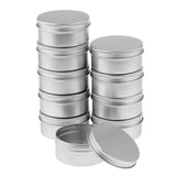 Maxbell 10pcs 150ml Empty Cosmetic Pots Lip Balm Container Jar Small Powder Silver Aluminum Tins with Screw Lid