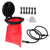 Maxbell Durable Nylon 8 inch Kayak Canoe Hatch Cover Deck Plate & Storage Bag, Deck Loop Pad Eye, Paddle Leash, Screws Accessories