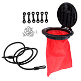 Maxbell Durable Nylon 8 inch Kayak Canoe Hatch Cover Deck Plate & Storage Bag, Deck Loop Pad Eye, Paddle Leash, Screws Accessories