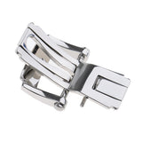 Maxbell Stainless Steel Butterfly Deployment Clasp Watch Buckle For Leather Strap
