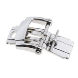 Maxbell Stainless Steel Butterfly Deployment Clasp Watch Buckle For Leather Strap
