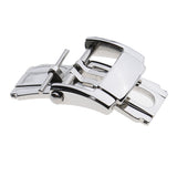 Maxbell Stainless Steel Butterfly Deployment Clasp Watch Buckle For Leather Strap
