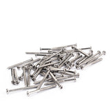 Maxbell 50 Pieces Bass Guitar Humbucker Pickup Mounting Screws Nickel for PB JB P90 Pickup Parts