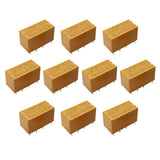 Maxbell 12VDC Coil 8-Pins DPDT Mini Power Relays Signal Relays HK19F-SHG - Pack of 10