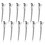 Maxbell 12 Pcs Pro Stainless Steel Duck Teeth Hair Clips Clamps Hairdressing Salon Hair Grip Crocodile DIY Accessories Hairpins-Non-Slip