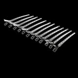 Maxbell 12 Pcs Pro Stainless Steel Duck Teeth Hair Clips Clamps Hairdressing Salon Hair Grip Crocodile DIY Accessories Hairpins-Non-Slip