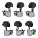 Maxbell Guitar Parts Machine Head Tuning Pegs Tuners 3R3L for Acoustic Guitar -Black