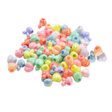 Maxbell 100pcs Mixed Cute Spacer Craft Beads for DIY Hair Tie Ponytail Holder Supply