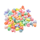 Maxbell 100pcs Mixed Cute Spacer Craft Beads for DIY Hair Tie Ponytail Holder Supply