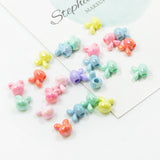 Maxbell 100pcs Mixed Cute Spacer Craft Beads for DIY Hair Tie Ponytail Holder Supply