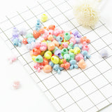 Maxbell 100pcs Mixed Cute Spacer Craft Beads for DIY Hair Tie Ponytail Holder Supply