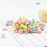 Maxbell 100pcs Mixed Cute Spacer Craft Beads for DIY Hair Tie Ponytail Holder Supply