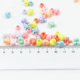 Maxbell 100pcs Mixed Cute Spacer Craft Beads for DIY Hair Tie Ponytail Holder Supply