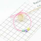 Maxbell 100pcs Mixed Cute Spacer Craft Beads for DIY Hair Tie Ponytail Holder Supply