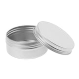 Maxbell 10pcs 50ml Empty Cosmetic Pots Lip Balm Container Jar Small Powder Silver Aluminum Tins with Screw Lid