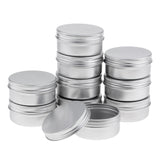 Maxbell 10pcs 50ml Empty Cosmetic Pots Lip Balm Container Jar Small Powder Silver Aluminum Tins with Screw Lid