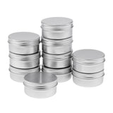 Maxbell 10pcs 50ml Empty Cosmetic Pots Lip Balm Container Jar Small Powder Silver Aluminum Tins with Screw Lid