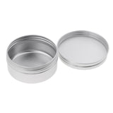 Maxbell 10pcs 50ml Empty Cosmetic Pots Lip Balm Container Jar Small Powder Silver Aluminum Tins with Screw Lid