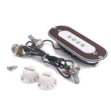 Maxbell 1 Set Prewired Guitar Sound Hole Pickup with Tone&Volume Pot Jack for 4 String Cigar Box Guitar